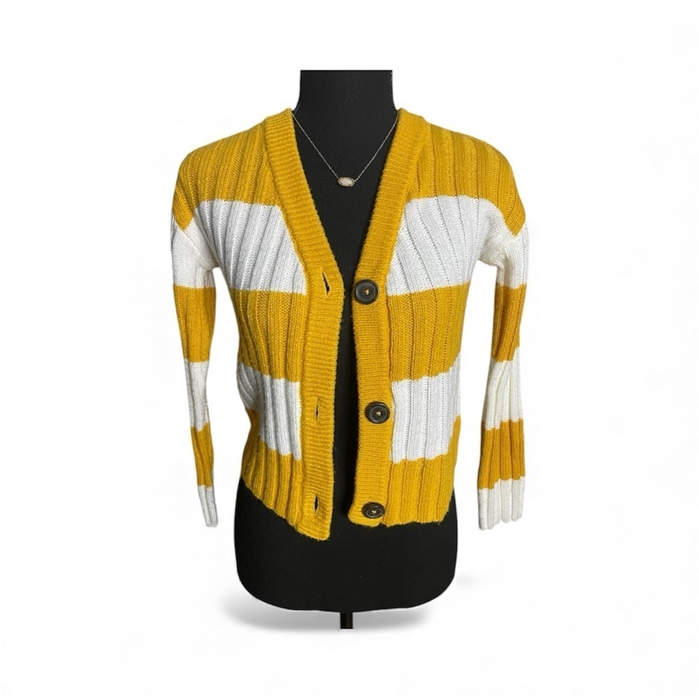 SO Ribbed knit cropped cardigan sweater size Small